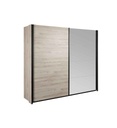 ARMOIRE 2P COULLISANTE / 1 MIROIR -245CM-COASTLAND OAK-SIERRA