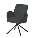 #CHAISE AVEC ACCOUDOIR PIVOTANTE - STTOSCA2 NOIR ANTHRACITE-STTOSCA2 K028 R016-RAVEN