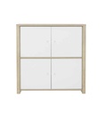 #RANGEMENT 4PORTES-1G2R270-CHATAIGNER NATUREL /BLANC-MATIS