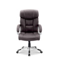 #CHAISE DE BUREAU 'DALI' PU MARRON 9725-1