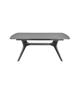 #TABLE 180(240)CM- PLATEAU VERRE-52942NO NOIR BERGAM