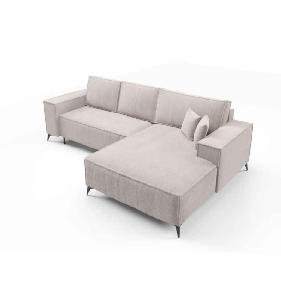 #ANGLE DROIT CONVERTIBLE-TISSU TORONTO 2 GRIS-ARAGON