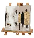 Défilé de mode doré et argenté 40 X 40 D312-1-4040