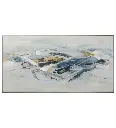 Ondes dorées Peinture acrylique 72,5x142,5 cm 104474