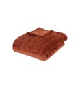 Plaid 180 x 230 cm flanelle terracotta 156048I