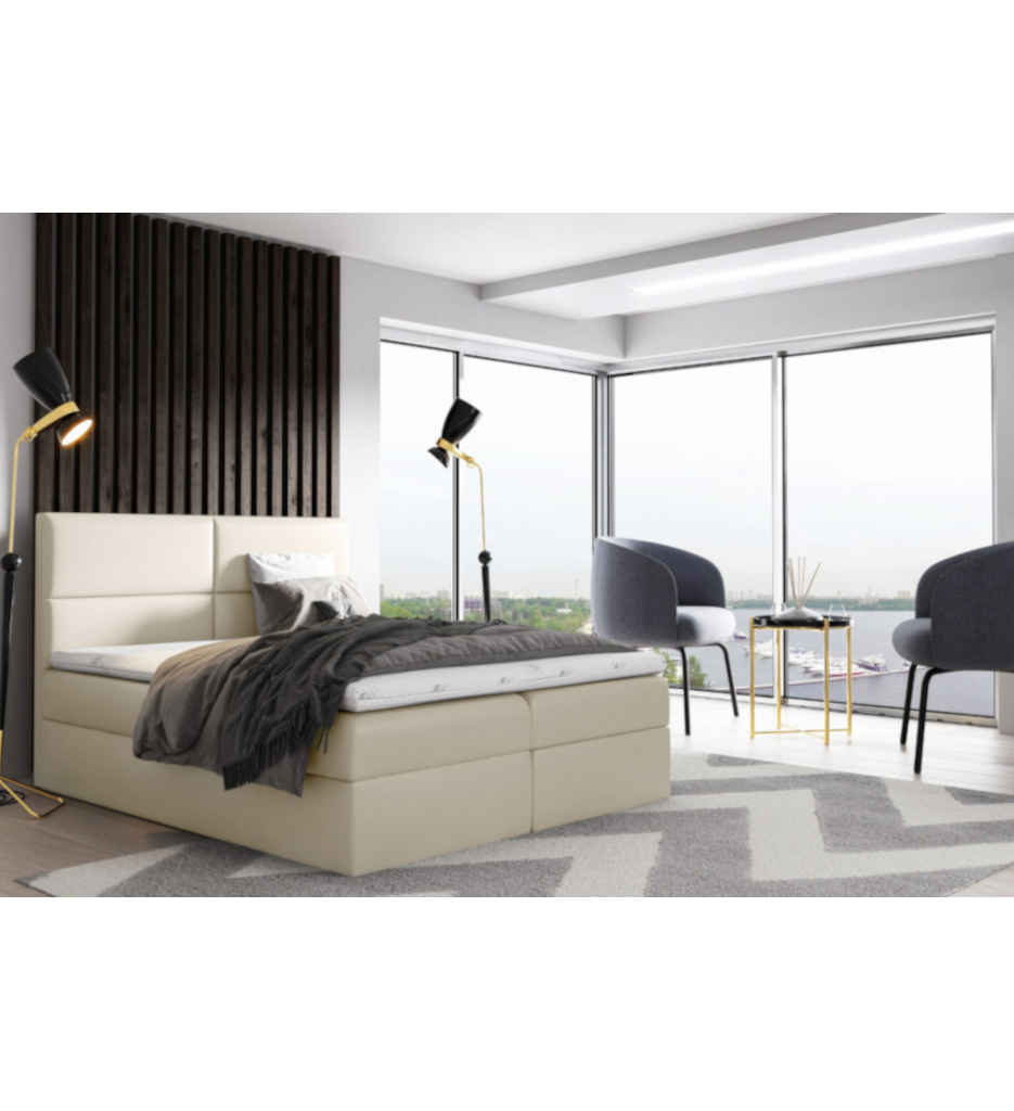 #BOXSPRING 120*200/52CM-TISSU NOW OR NEVER 03-SALSA