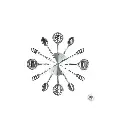 Horloge ustensiles diam 38 cm métal 148460