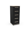#CHIFFONNIER 5 TIROIRS NOIR/CHENE IZZY 385293