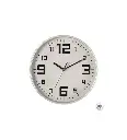 Horloge Elian diam 30 cm plastique argent 114555D