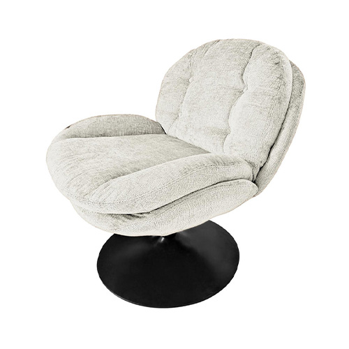 #FAUTEUIL PIVOTANT TISSU BEIGE CLAIR-16240LI-BINGO