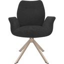 #FAUTEUIL PIVOTANT-TISSU ANTHRACITE-52954GA-PITT