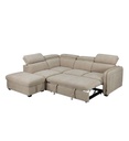 #ANGLE CONVERTIBLE+COFFRE -REV-D/G-TISSU ROCKET BEIGE-J20#21187-ALBANE