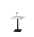 #TABLE 70*70-WHITE CERAMIC - BLACK LEG-KJT7022-CERAMIC