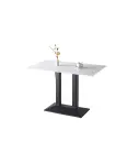 #TABLE 120*70-WHITE CERAMIC-BLACK LEG-KJT7023-CERAMIC