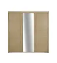 ARMOIRE 3 PORTES-(1 MIROIR)-L 221 CM-1H7J180 -CHENE ROCWOOD-IZADI