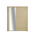 ARMOIRE 2 PORTES(1 MIROIR) COULISSANTES -L183 CM-1H7J200-CHENE ROCWOOD-IZADI