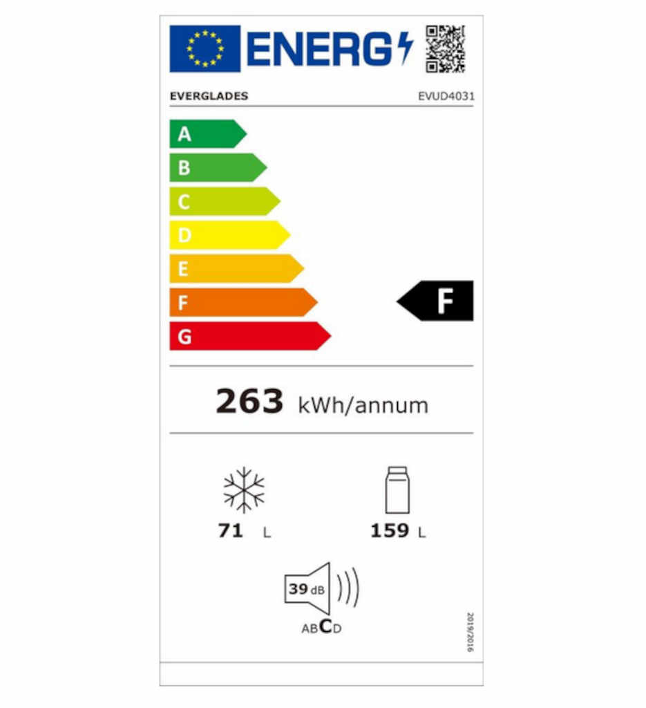 REF COMBI BLACK INOX 159+66L °EVERGLADES EVUD4031