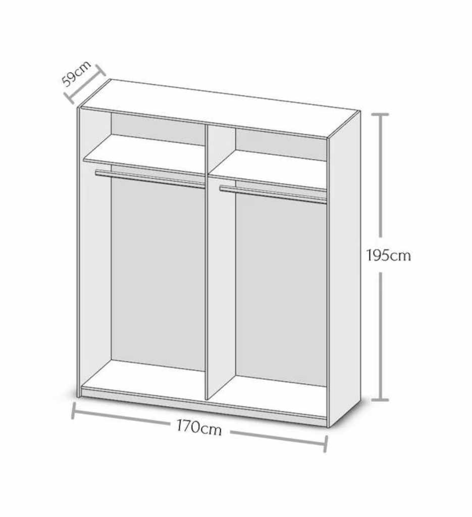#ARMOIRE 2PT+MIR/BLANC-PULS-58-031-13 BLANC