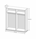 #ARMOIRE 2PT+MIR/BLANC-PULS-58-031-13 BLANC