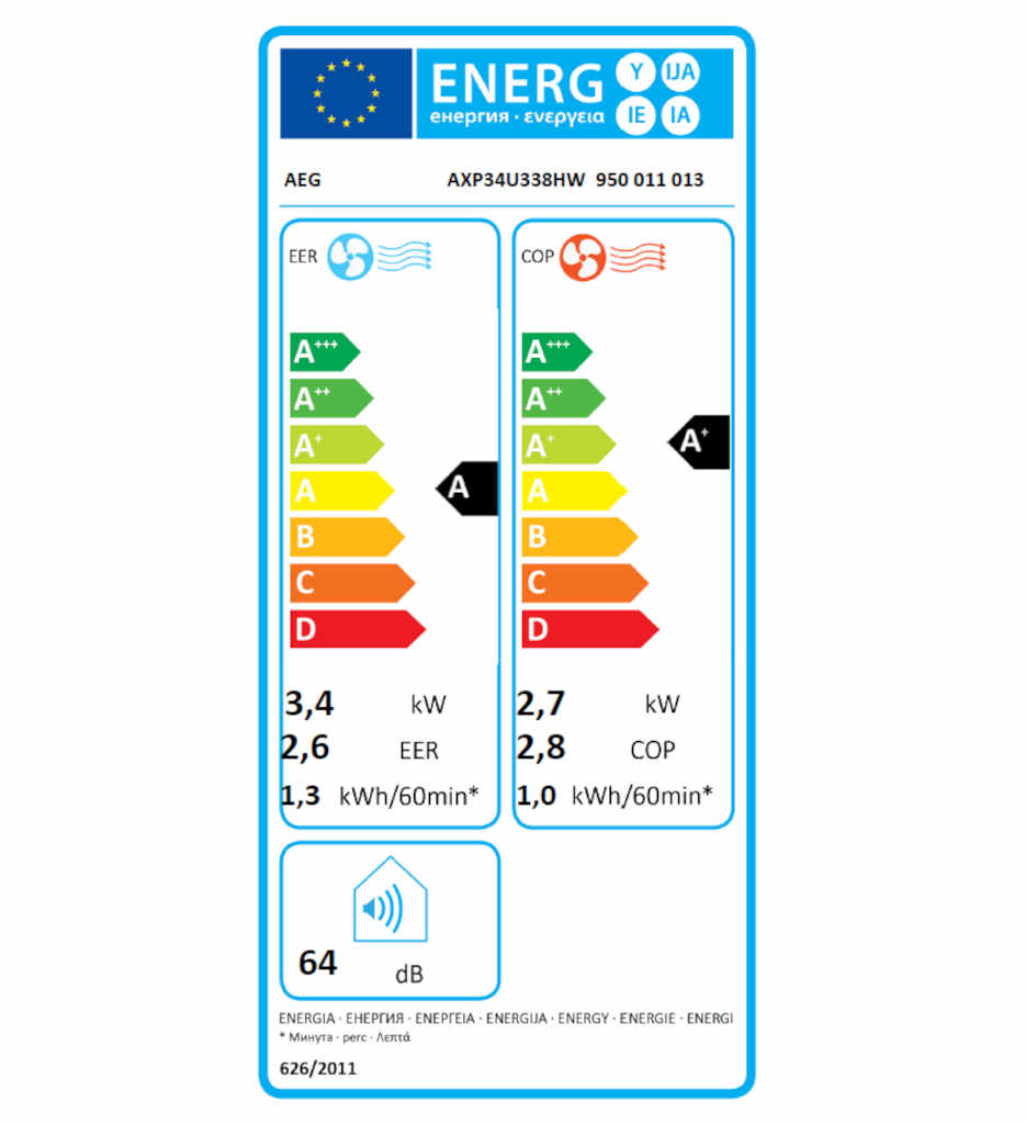 CLIM&amp;HEAT 12000BTU A °AEG AXP34U338HW