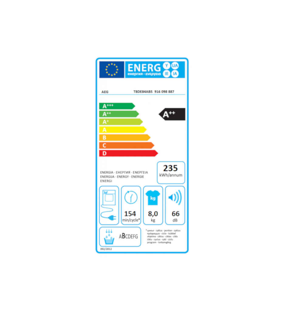 SL PAC °AEG 8 KG A++ T8DE84ABS