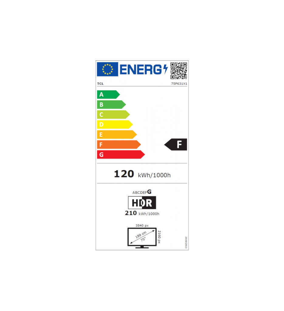 TV UHD 4K 189CM F °TCL 75P631