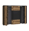 ARMOIRE 2 COULISSANTES + 2 BATTANTES L279CM-JBMS12411B-M15-JABIM