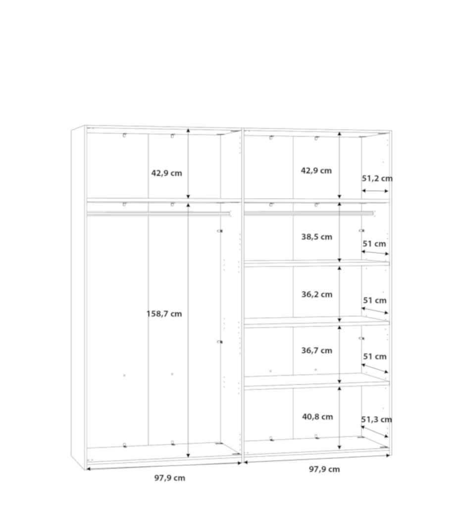 ARMOIRE 4PT-200CM-LNRS945S-M600-LEONARD