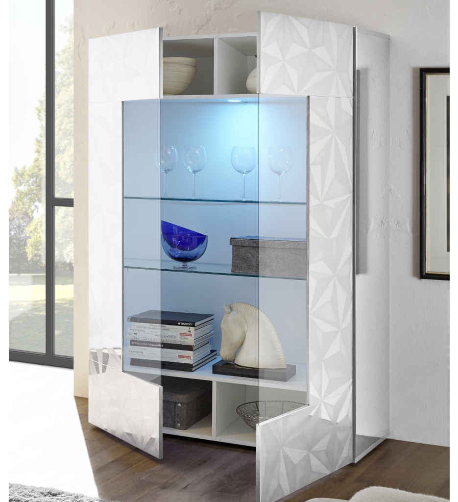 **VITRINE 2T+ECL BLANC - PRISMA-20 90 99 - 0