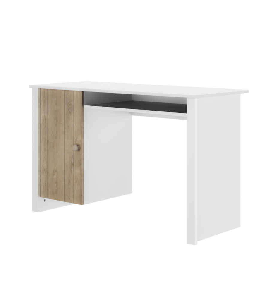 BUREAU 1PT-1G1C150-CHARLIE-CHÊNE BLOND / BLANC