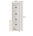 VITRINE 2PT-L + ÉCLAIRAGE 25PCBI15 -56CM-24ABJC05-OLIN