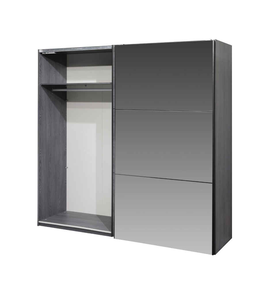 ARMOIRE 2PT-220CM-BKZD217SE-IRON GREY-SUZAN