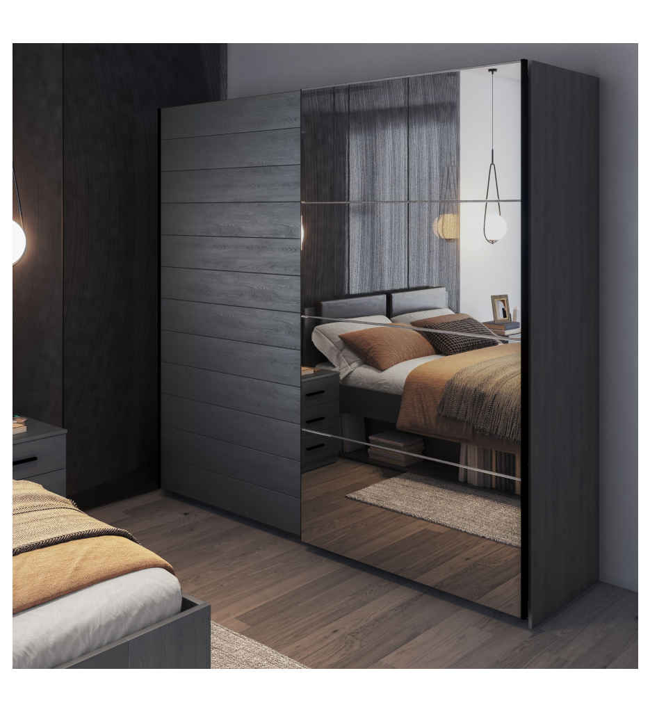 ARMOIRE 2PT/1MIR-200 CM-24CBEA67-GALAXY CARBON