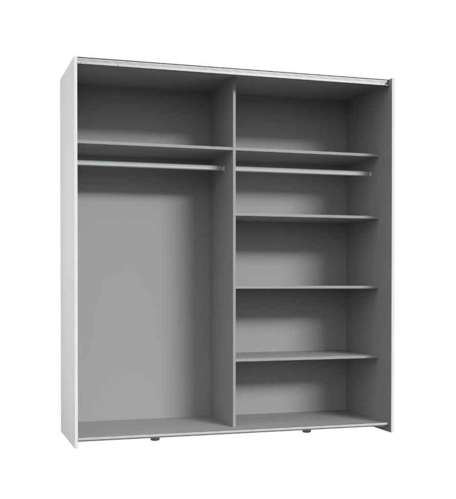 ARMOIRE 2PT(1MIROIR)-170 CM-BLANC -KAIS82241-DECOR 120-KAIKAIS