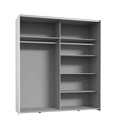 ARMOIRE 2PT(1MIROIR)-170 CM-BLANC -KAIS82241-DECOR 120-KAIKAIS