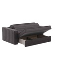 BANQUETTE SOFABED VELOURS ANTHRACITE-SIENA