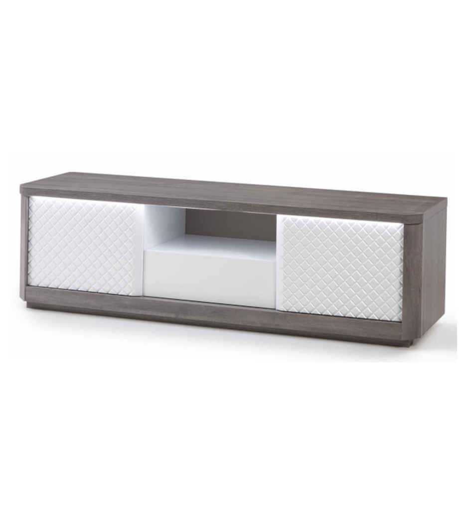 MEUBLE TV 170 CM-CHENE GRIS/BLANC-CARTESIA