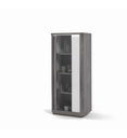 VITRINE 1 PORTE-70CM-CHENE GRIS/BLANC-CARTESIA