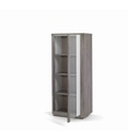 VITRINE 1 PORTE-70CM-CHENE GRIS/BLANC-CARTESIA