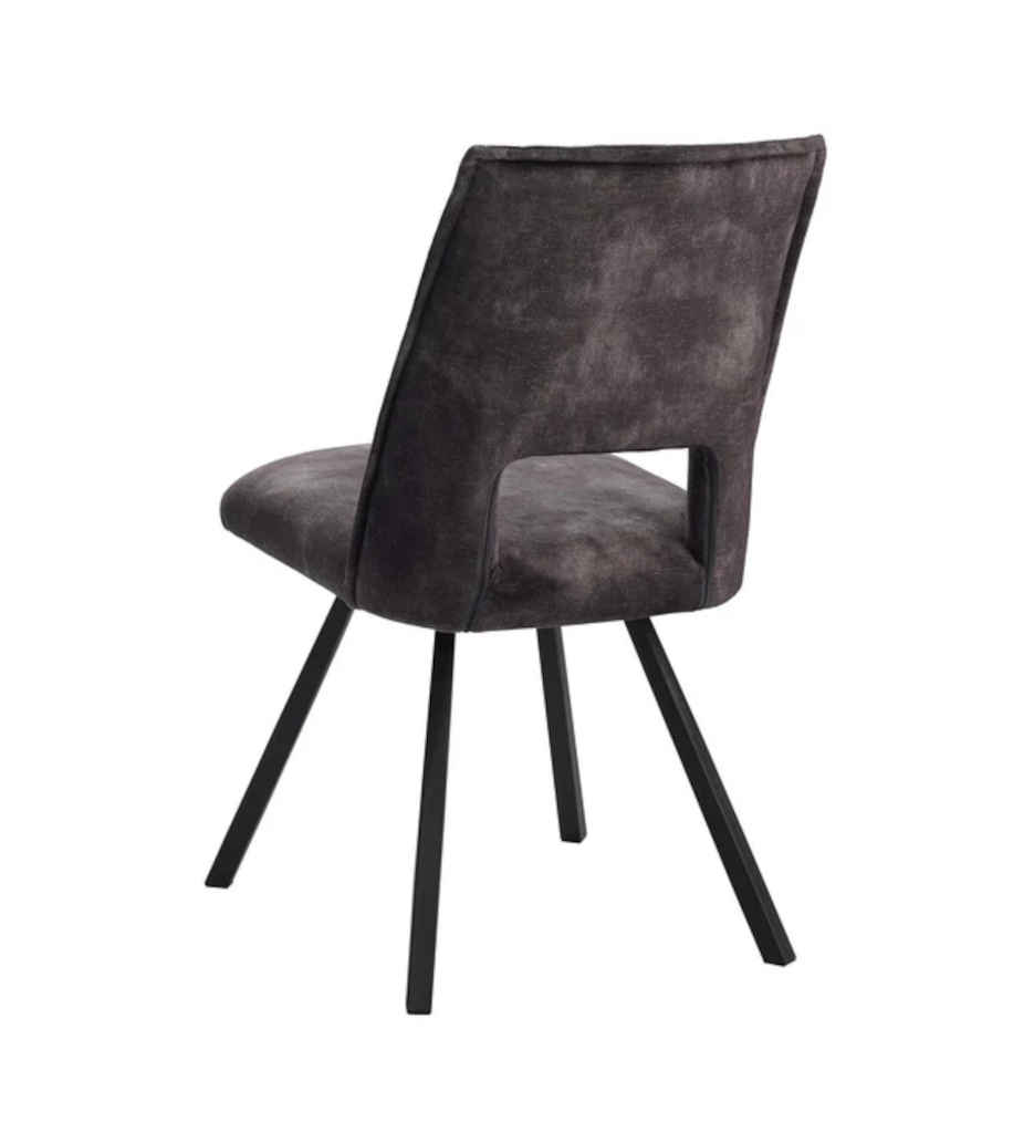 CHAISES -TISSU ANTHRACITE-16100GA-LEO