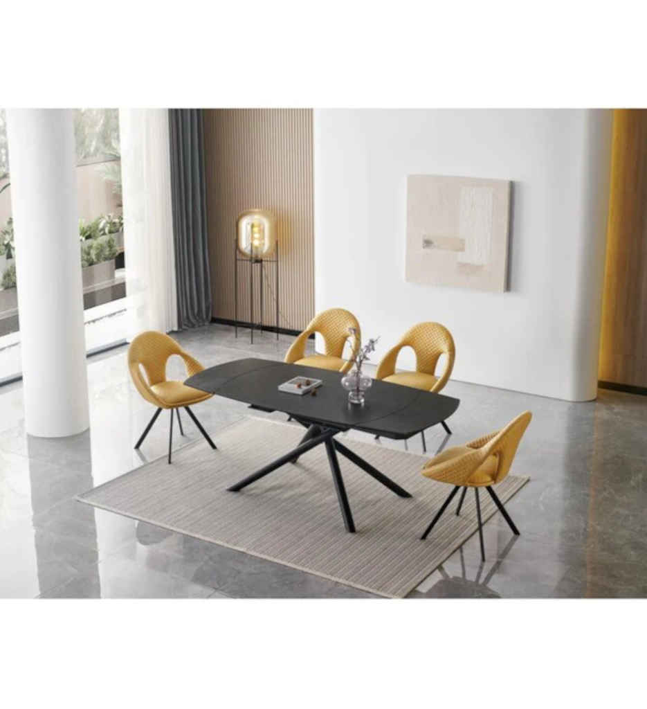 TABLE 130/190CM-GRIS-CERAMIQUE-58500GR-BRIGA