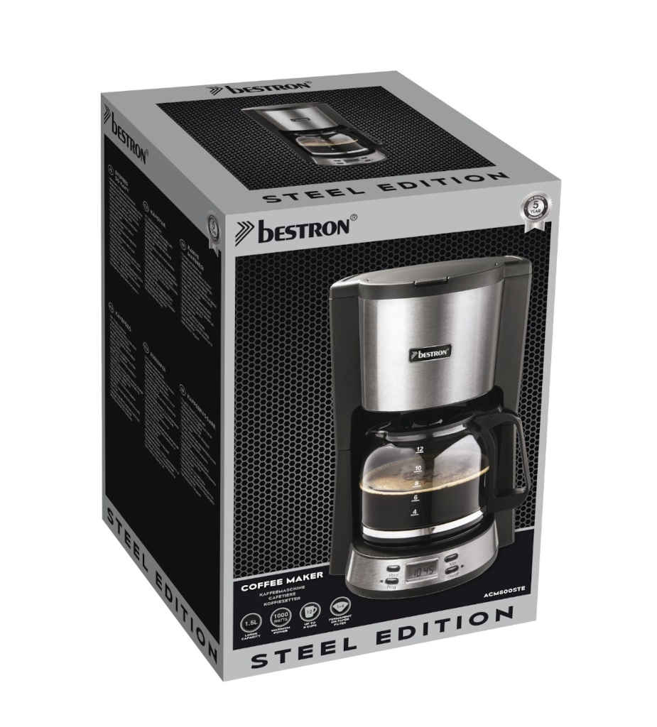 CAFETIERE 12 TASSES °BESTRON ACM800STE