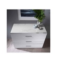 COMMODE GLOSSY BLANC 3 TIROIRS