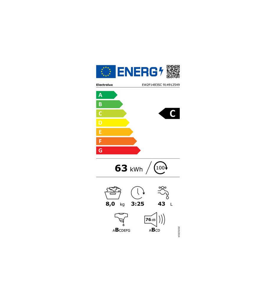 LL 8KG 1400T C °°ELECTROLUX EW2F1483SC