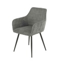 CHAISE AVEC ACCOUDOIR  14721GA - COLORADO-VELOUR CÔTELÉ GRIS ANTHRACITE