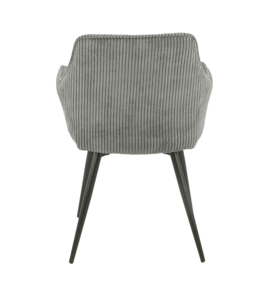 CHAISE AVEC ACCOUDOIR  14721GA - COLORADO-VELOUR CÔTELÉ GRIS ANTHRACITE