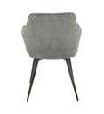 CHAISE AVEC ACCOUDOIR  14721GA - COLORADO-VELOUR CÔTELÉ GRIS ANTHRACITE