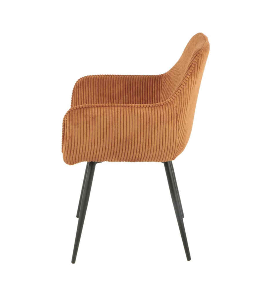 CHAISE AVEC ACCOUDOIR 14721TC - COLORADO-VELOUR CÔTELÉ MARRON