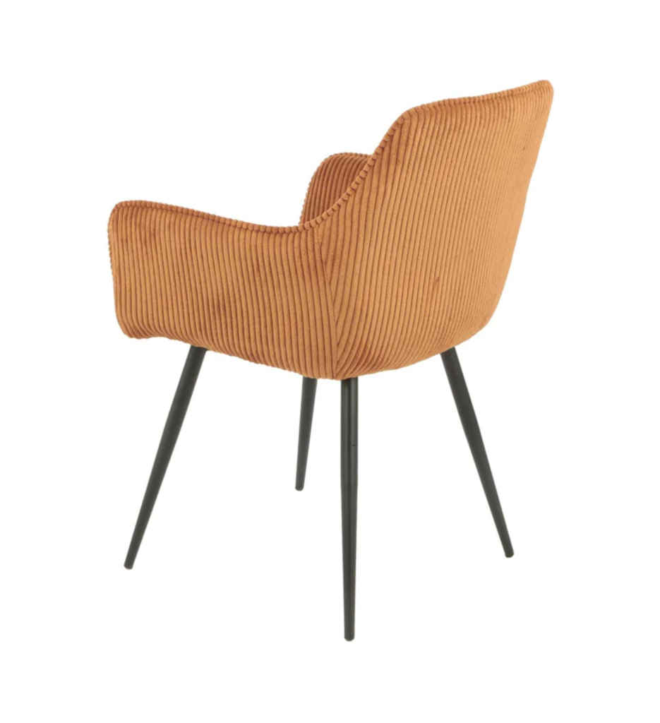 CHAISE AVEC ACCOUDOIR 14721TC - COLORADO-VELOUR CÔTELÉ MARRON