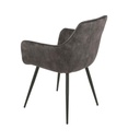 CHAISE AVEC ACCOUDOIR 14720GA - COUNTRY VELOUR GRIS ANTHRACITE